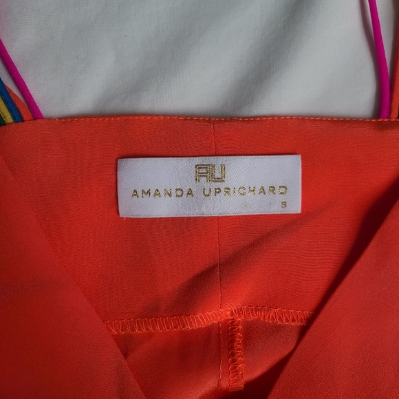Amanda Uprichard Mulit Color Strap Orange Tank Top - Picture 3 of 4